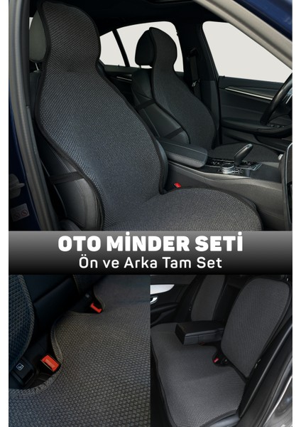 Mindra Serisi Audı S8 2012 - 2019 Uyumlu Oto Koltuk Minder Seti - Füme