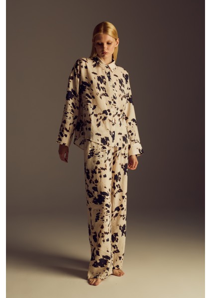 Kadın Modal Dokuma Uzun Kollu Gömlek indirimleri