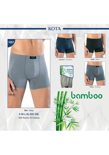 Erkek Bambu Boxer Renk ve Desen Çeşitli Gri 6&#039;LI Paket - Gri - BCP1.KOETAT10I07-GRI-L fiyatları