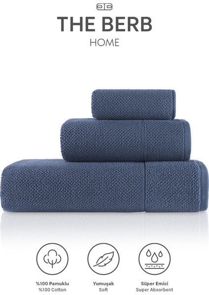 %100 Pamuk 3'lü Banyo Havlu Seti (30X50 50X100 70X150)