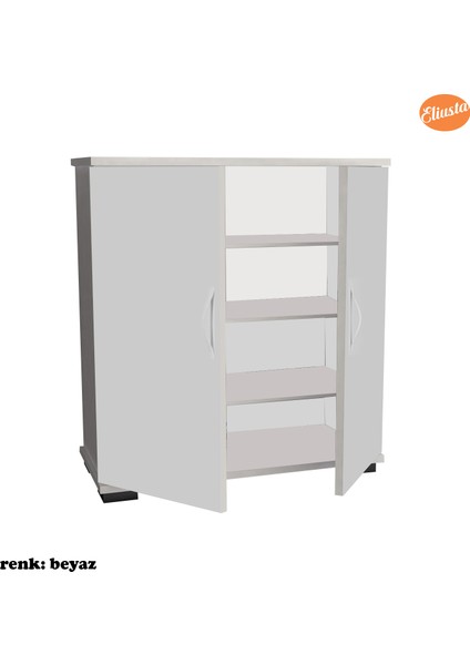 Ayakkabılık 2 Kapaklı Ayakkabı Dolabı Çok Amaçlı Dolap Mutfak Dolabı Ofis Dolabı