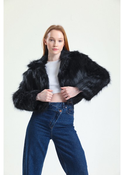 Ingiliz Yaka Crop Kürk Ceket fırsatları