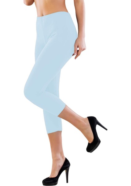 Buz Mavisi Mı Emay 7600 Likralı Kapri Tayt