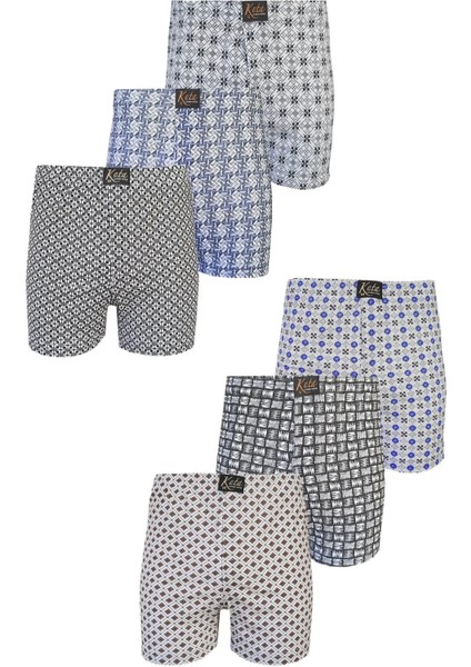 Erkek Empirme Renk ve Desen Baskı Çeşitli Boxer 6&#039;LI Paket Büyük Beden - BCP1.KOLTAH10D04BTL-COK-2XL fiyatları