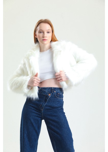 Ingiliz Yaka Crop Kürk Ceket fırsatları