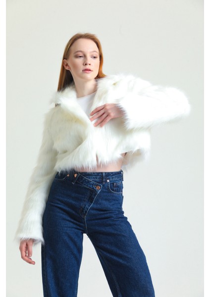 Ingiliz Yaka Crop Kürk Ceket indirimleri