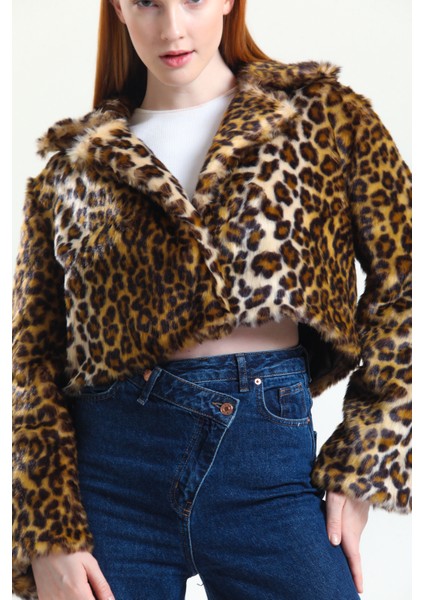 Ingiliz Yaka Crop Kürk Ceket modelleri