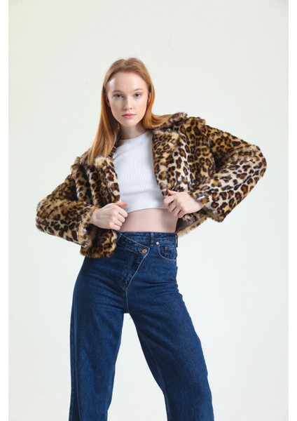 Ingiliz Yaka Crop Kürk Ceket fırsatları