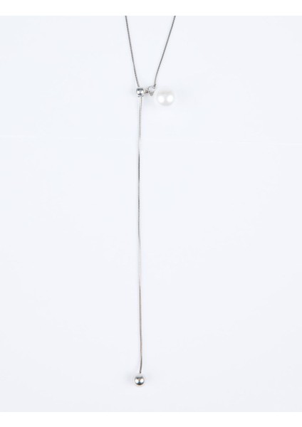 Gümüş Rengi Metal Top Detaylı Incili Ayarlanabilir Kolye fırsatları