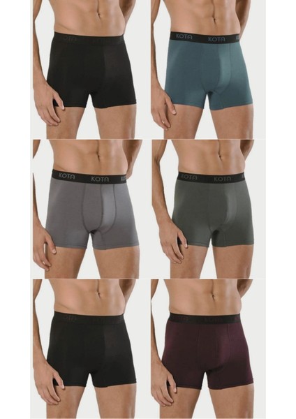 Erkek Modal Boxer Renk ve Desen Çeşitli Indigo 6&#039;LI Paket - Indigo - BCP1.KOGTAX10O10-IND-XL fiyatları