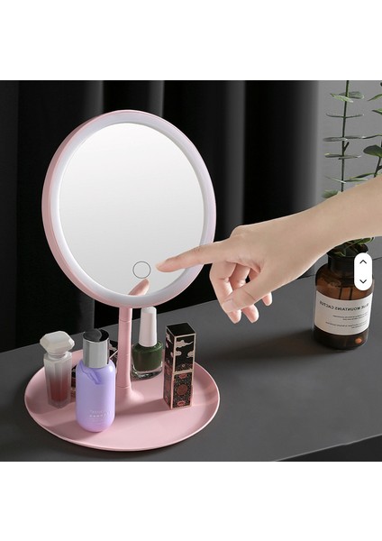 LED Işıklı Makyaj Aynası – 3 Renk Ayarı, USB Şarjlı modelleri