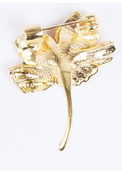 Altın Rengi Çiçek Figürlü Modern Broş modelleri
