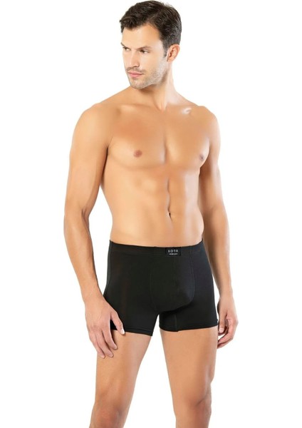 Erkek Modal Bel Lastikli Boxer Renk ve Desen Çeşitli Siyah 6&#039;LI Paket - Siyah - BCP1.KOTTAX10B11-SI-L