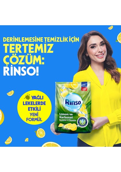 Toz Çamaşır Deterjanı 10 kg Renkliler ve Beyazlar İçin Limon Karbonat Ferahlığı Ultra Temizlik