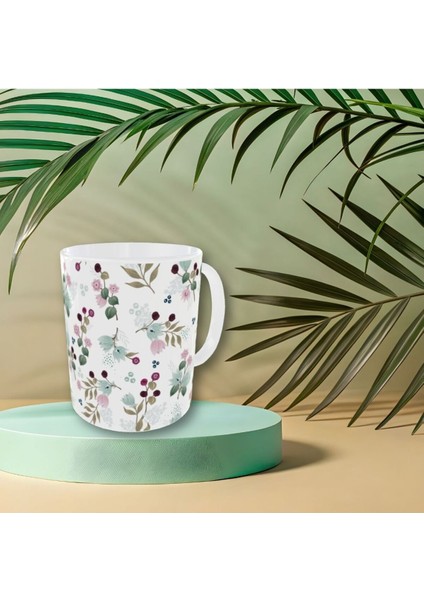 Modern Pastel Renkli Çiçek Desenli Tasarım Kupa modelleri