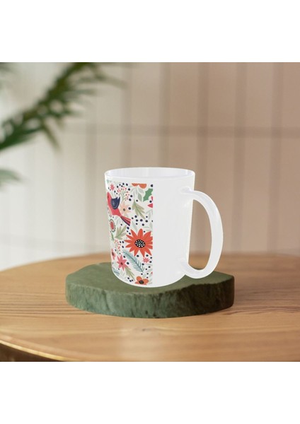 Modern Şirin Kırmızı Kuş Desenli Tasarım Kupa indirimleri