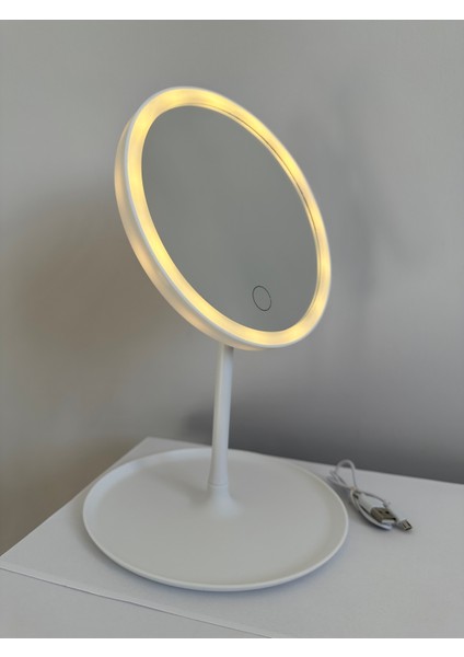 LED Işıklı Makyaj Aynası – 3 Renk Ayarı, USB Şarjlı fiyatları