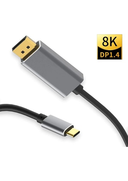 Ally Type-C To Displayport 8k 60Hz Çevirici Görüntü Kablosu 1m - Hdtv Projektör - ZETS5669-777
