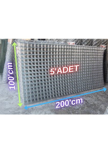 Hasır Tel-( 5.5 x 5.5 Göz Aralıklı - 3.5'mm ) ( 100 x 200 Ebatında )-( 5 Adet )