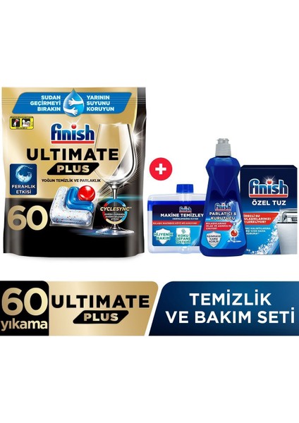 Ultimate Plus Bulaşık Makinesi Tableti 60 Yıkama Limon Kokulu Parlatıcı Temizleyici indirimleri