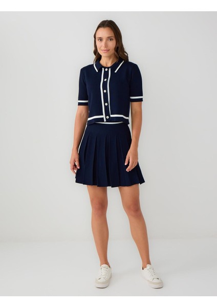 Lacivert Gömlek Yaka Dirsek Kol Triko Hırka fiyatları