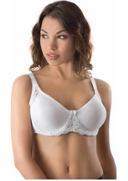 Beyaz Mı Emay 164 C Balenli Dantelli Sütyen