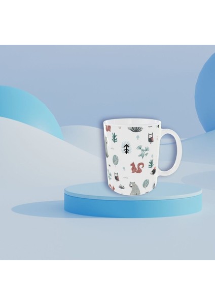 Şirin Pastel Renkli Hayvan Desenli Tasarım Kupa modelleri