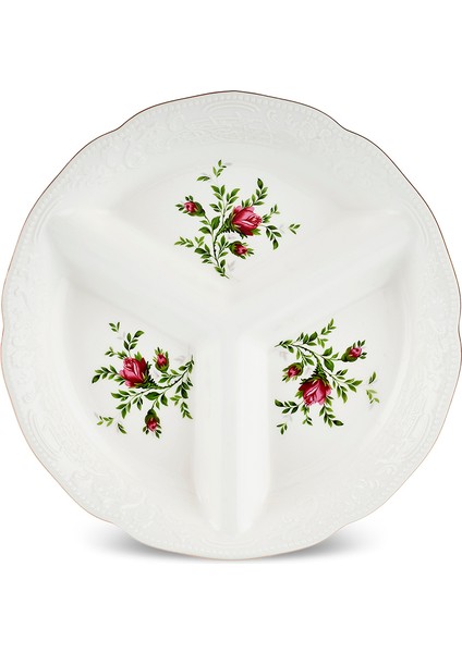 Vintage Rose Bölmeli Sunumluk 25 cm Krem indirimleri