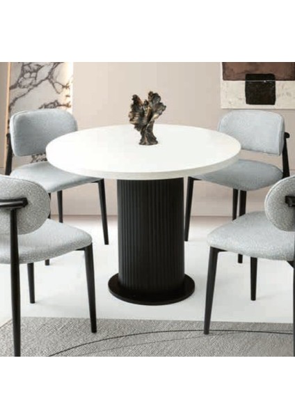 Bera Siyah - Beyaz 100 x 100 Bohem Masa