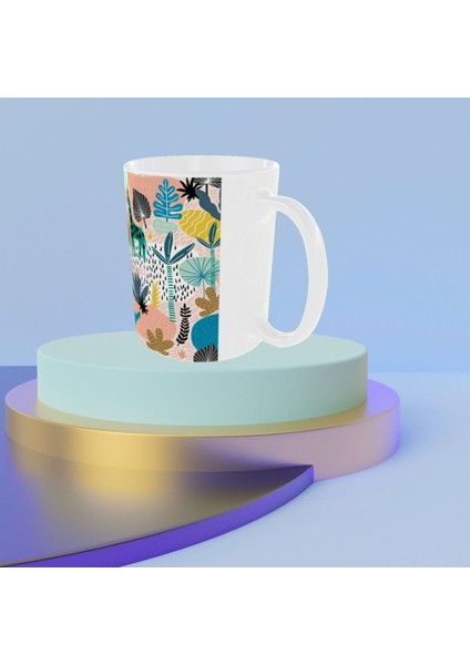 Modern Pastel Renkli Zürafa Desenli Tasarım Kupa indirimleri