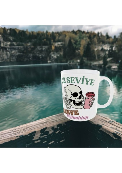 C2 Seviye Kahve Bağımlılığı Yazılı Tasarım Kupa fırsatları