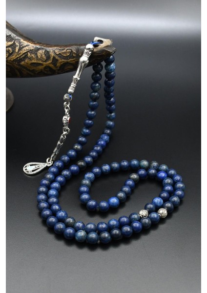 Doğal Lapis Lazuli Taşlı 99'lük Tesbih Metal Püsküllü 6mm Küre Kesim 902266 fiyatları