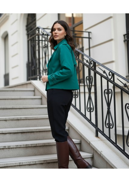 %100 Pamuk Gabardin Astarlı Oversize Geniş Kalıp Kadın Crop Kısa Trençkot 1122 fiyatları