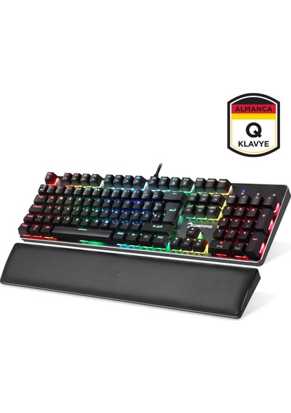 Ogre Rgb 60M Blue Switch Almanca Q USB Mekanik Gaming Klavye