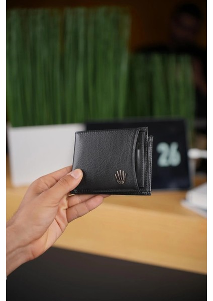 SWAN SİYAH HAKİKİ DERİ CÜZDAN