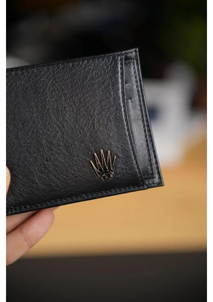 SWAN SİYAH HAKİKİ DERİ CÜZDAN