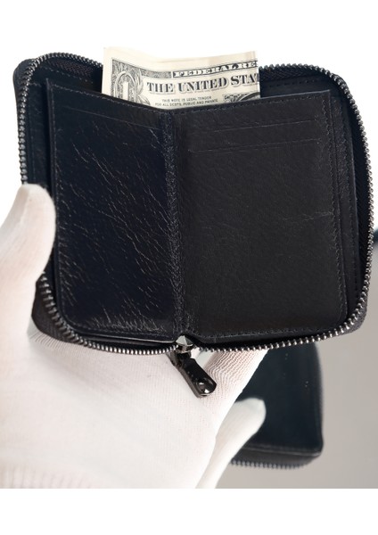 PETTY ZIPPER SİYAH MİNİ CÜZDAN