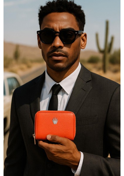 Lyon Kırmızı Deri Cüzdan Kartlık