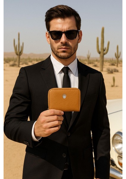 Lyon Taba Deri Cüzdan Kartlık