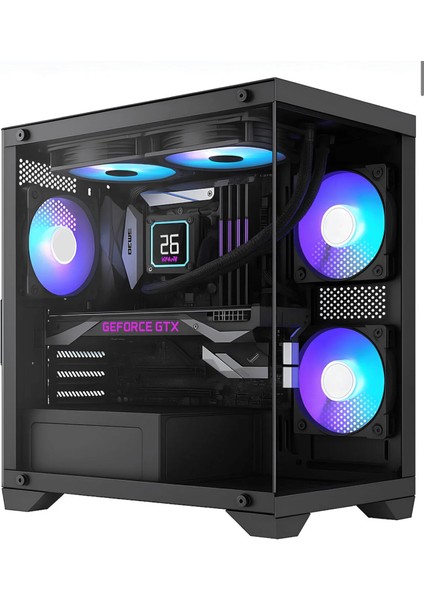 Titan 3x Rgb Fan Temperli Cam USB 3.0 Akvaryum Oyuncu Bilgisayar Kasası