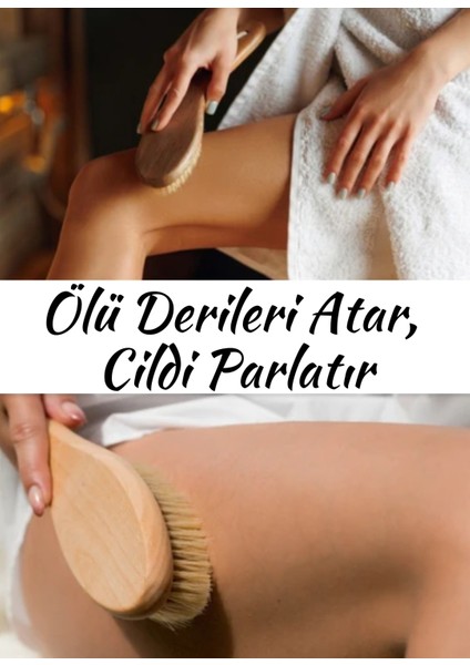 Saplı Tek Parça At Kılı Masaj Fırçası Selülit Vücut Fırçası indirimleri