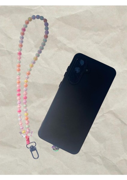 Tüm Kılıflara Uyumlu Pembe Boncuklu El Telefon Askısı fiyatları