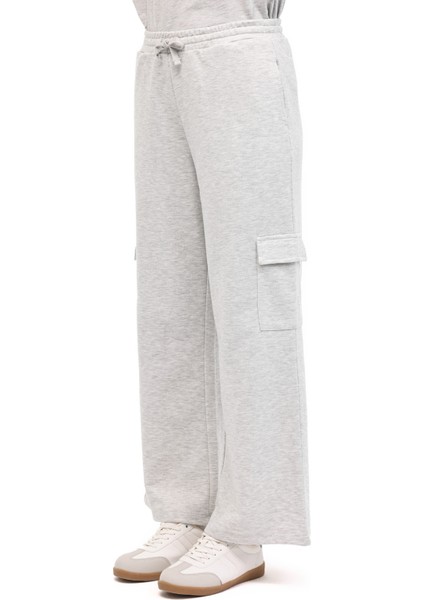 Wl 22GANI BTS806 5pr Grı Melanj Kadın Eşofman Altı