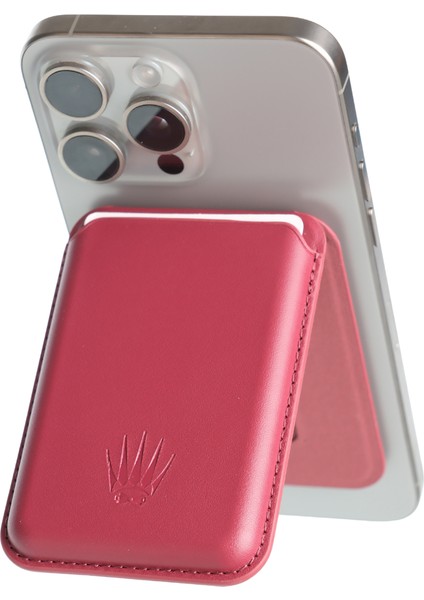 Kickstand Standlı Kırmızı Magnetik Yapıştırmalı Mıknatıslı Kartlık