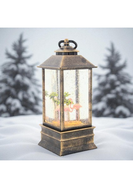 Flamingo Kar Küresi Işıklı Hediyelik Vip