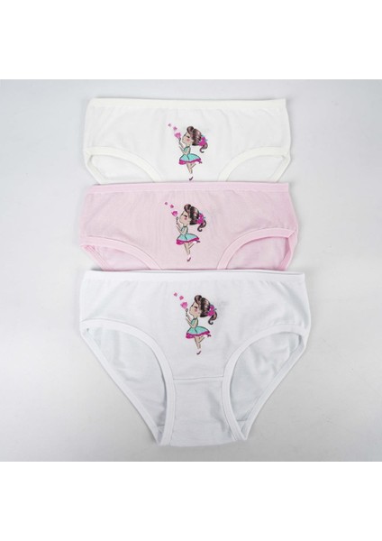 Anserli 3 Lü Kız Slip Set - Çok Renkli