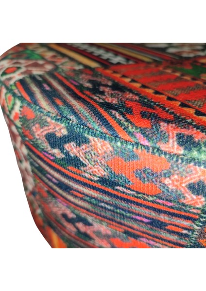 Puf Koltuk Bench Tabure – Anadolu Kilim Motif - Ahşap Ayaklı indirimleri