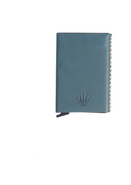 Cortex Slim Buttero Mavi Hakiki Deri Bölmeli Kızaklı Mekanizmalı Kartlık fiyatları