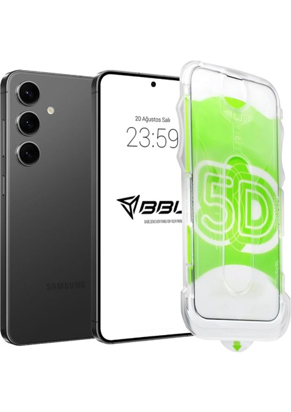 Samsung Ile Uyumlu Hizalama Aparatlı ve Takılırken Camın Altında Kesinlikle Toz Bırakmayan Darbelere Karşı Ekstra Güçlü Ekran Koruyucu Cam (Galaxy S23)