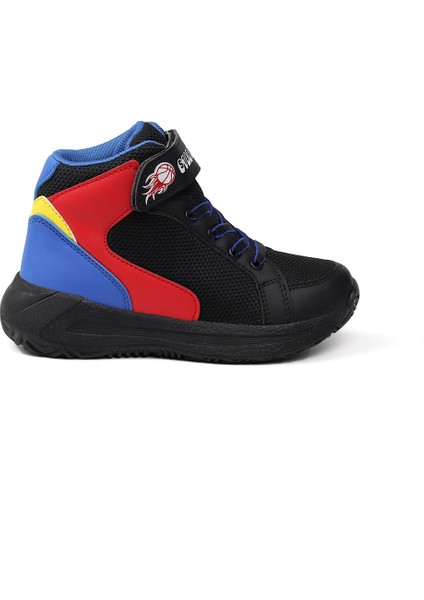 Unisex Çocuk Siyah Basket Spor Ayakkabı - Renkli, Rahat Günlük modelleri